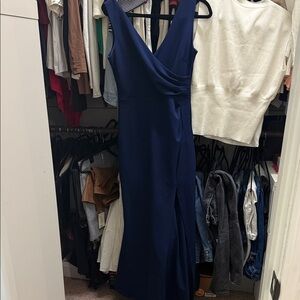 Sophisticated Deep Blue Maxi Dress